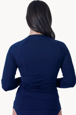 Rashies & Sunsuits^Base Swim Plain Long Sleeve Suntop Navy