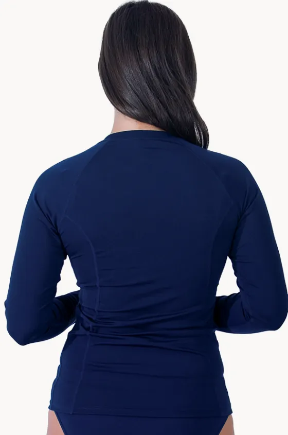 Rashies & Sunsuits^Base Swim Plain Long Sleeve Suntop Navy