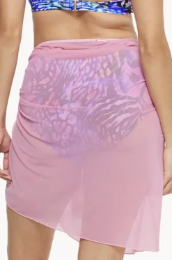 Sarongs^Togs Swimwear Plain Mesh Sarong Pink