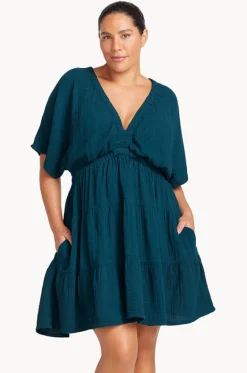 Dresses^Artesands Plain Pachelbel Short Dress Navy