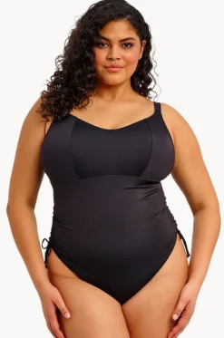 One Pieces^Elomi Swimwear Plain Sailing H Cup Adjustable Side One Piece BLACK