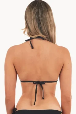 Bikini Tops^Base Swim Plain Slide Tri Black
