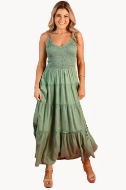 Dresses^Go Girl Plain Traveller Maxi Dress Sage