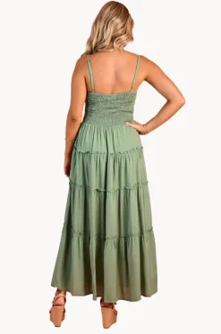 Dresses^Go Girl Plain Traveller Maxi Dress Sage