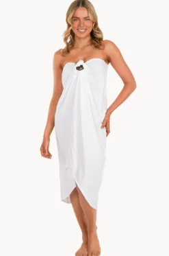 Sarongs^Bodacious Plain Tube Sarong White