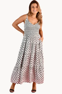 Dresses^Go Girl Polka Dot Traveller Maxi Dress Black