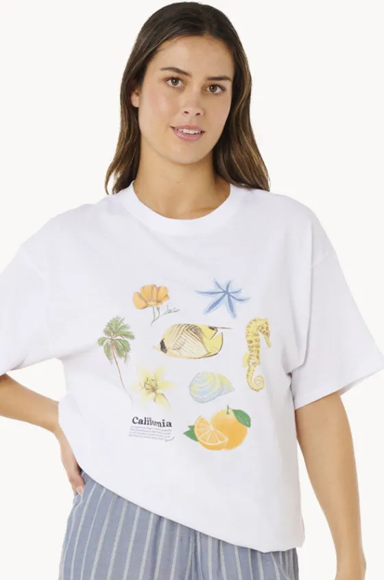 Tops^Rip Curl Poolside Heritage Tee WHITE