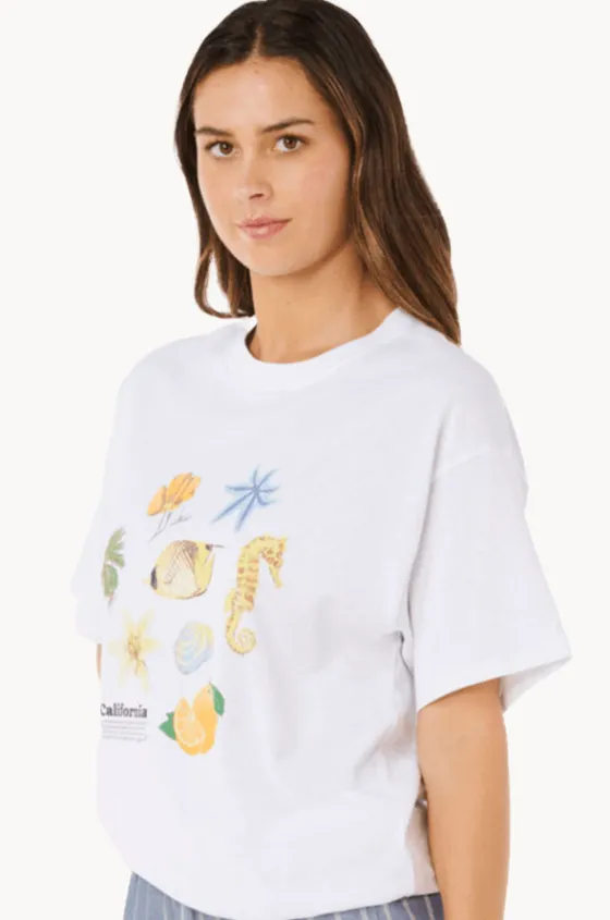 Tops^Rip Curl Poolside Heritage Tee WHITE