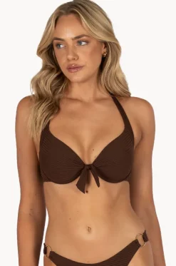 Bikini Tops^Baku Positano Booster Halter Mocha