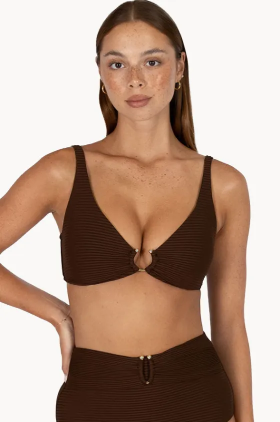 Bikini Tops^Baku Positano C/D Cup Trim Bra Mocha