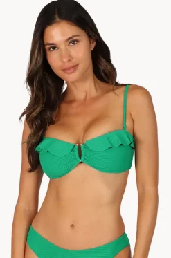 Bikini Tops^Baku Positano Frill Bandeau Emerald
