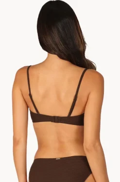 Bikini Tops^Baku Positano Frill Bandeau Mocha