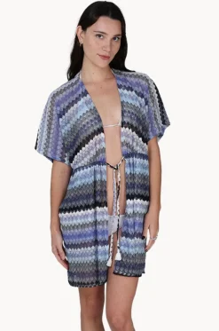 Overswim^J.valdi Praia Drawstring Kimono Blue/Multi