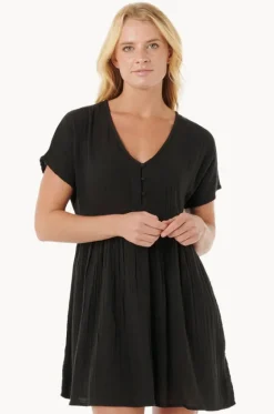 Dresses^Rip Curl Premium Surf Short Sleeve Dress Black