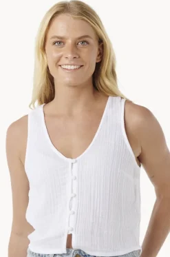 Tops^Rip Curl Premium Surf Top White