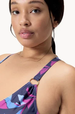 One Pieces^Speedo Printed Shaping V Neck One Piece Blue/purple