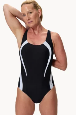 One Pieces^Speedo Quantum One Piece Black/White