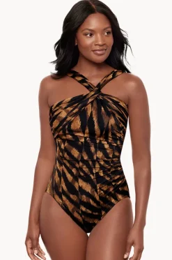 One Pieces^Miraclesuit Raya De Safari Europa One Piece Black/brown