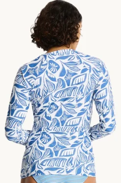 Rashies & Sunsuits^Sea Level Reef Long Sleeve Suntop Denim