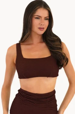 Bikini Tops^Moontide Retro Deco DD/E Cup Square Neck Bra Espresso