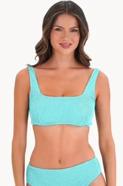 Bikini Tops^Moontide Retro Deco DD/E Cup Square Neck Bra Aqua