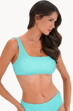 Bikini Tops^Moontide Retro Deco DD/E Cup Square Neck Bra Aqua