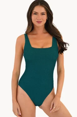 One Pieces^Moontide Retro Deco F/G Cup Square Neck One Piece Evergreen