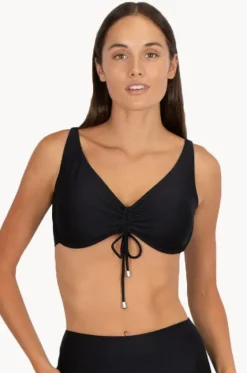 Bikini Tops^Baku Rococco F Cup Tie Front Tri Nero