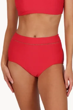 Bottoms^Baku Rococco Ladder High Waist Pant Cherry