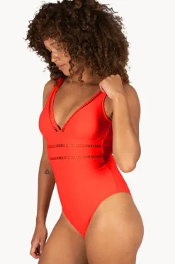 One Pieces^Baku Rococco Longline One Piece Flame