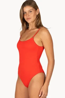One Pieces^Baku Rococco Minimalist High Leg One Piece Flame