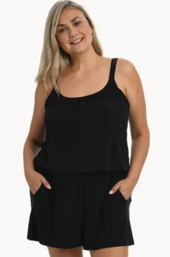 Playsuits^Maxine Romper One Piece + Black