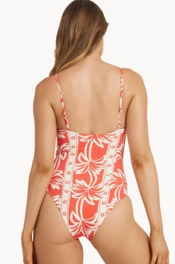 One Pieces^Billabong Row Of Palms Bella One Piece Red