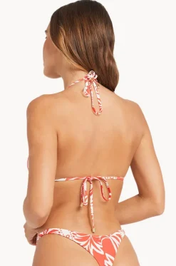 Bikini Tops^Billabong Row Of Palms Remi Tri Red