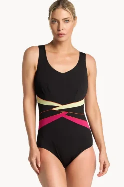 One Pieces^Poolproof Rozella E/F Cup Pipe Splice Tank One Piece Black/Lime