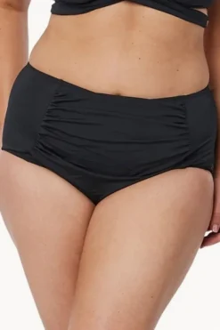 Bottoms^Genevieve 50s Gathered Brief Black