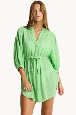 Overswim^Sea Level Salt Boho Shirt Matcha