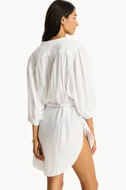 Overswim^Sea Level Salt Boho Shirt White