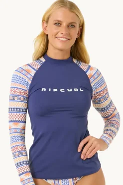 Rashies & Sunsuits^Rip Curl San Carlos Long Sleeve Suntop Dark Blue