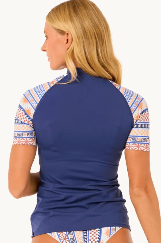 Rashies & Sunsuits^Rip Curl San Carlos Short Sleeve Suntop Dark Blue