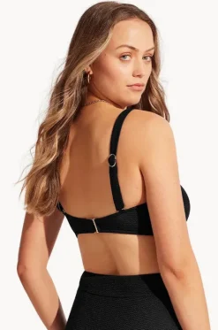 Bikini Tops^Seafolly Sea Dive DD Bandeau Black
