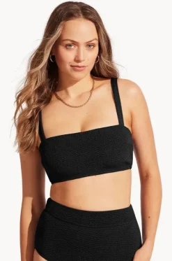 Bikini Tops^Seafolly Sea Dive DD Bandeau Black