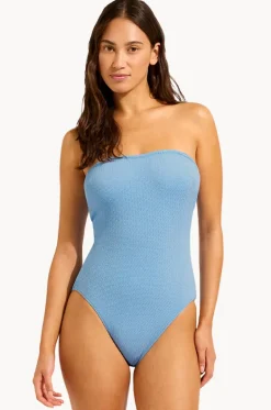 One Pieces^Seafolly Sea Dive DD Bandeau One Piece Cornflower
