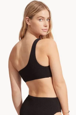 Bikini Tops^Seafolly Sea Dive One Shoulder Bandeau Black