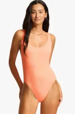One Pieces^Seafolly Sea Dive Retro One Piece Peach pink