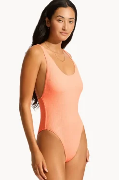 One Pieces^Seafolly Sea Dive Retro One Piece Peach pink