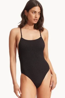 One Pieces^Seafolly Sea Dive Scoop Neck One Piece Black