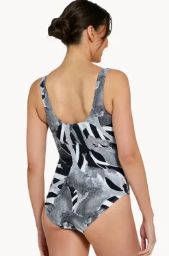 One Pieces^Zoggs Sea Skin Scoopback One Piece Black/grey