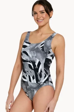 One Pieces^Zoggs Sea Skin Scoopback One Piece Black/grey