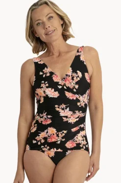 One Pieces^Jantzen Select Floral Sheath One Piece Black/pink